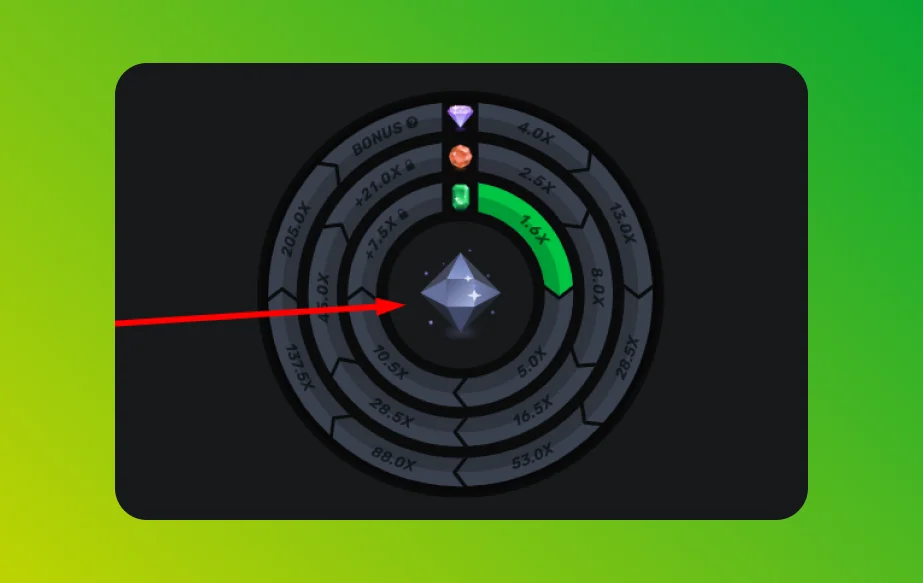 The Dark gem symbol on Twist BC.Game  